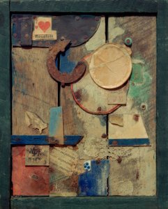 Zonder titel (Merzbeeld Rossfett) door Kurt Schwitters