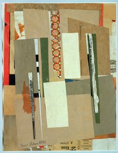 Spoorweg, 2e klas, 1923 door Kurt Schwitters
