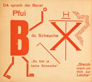 De vogelverschrikker. Sprookje Die Scheuche. Märchen, 1925 door Kurt Schwitters