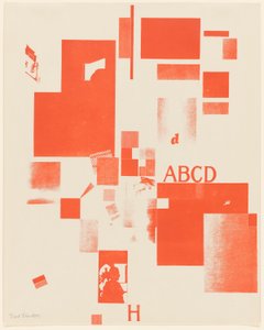 Zonder titel, nr. 4 van 6 uit de portfolio Merz 3. Kurt Schwitters 6 Lithos. Merz Mappe. Eerste Mappe des Merzverlages