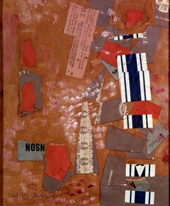 Wit carnaval. Collage door Kurt Schwitters (1887-1948) 1946. Privécollectie door Kurt Schwitters