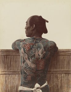 Japanse Tatoeage, ca. 1880 door Kusakabe Kimbei