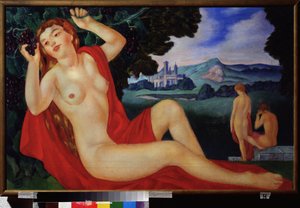 Bacchante door Kuzma Sergeevich Petrov Vodkin