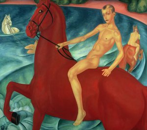 Het baden van het rode paard, 1912