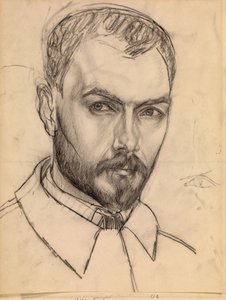 Zelfportret, c. 1913 door Kuzma Sergeevich Petrov Vodkin