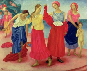 Jonge vrouwen aan de Wolga, 1915
