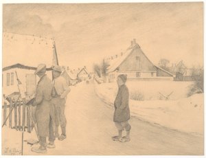 De schilder in het dorp