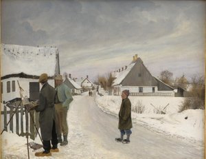 De schilder in het dorp