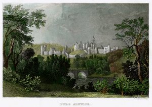 Kasteel Alnwick, Northumberland, 18e-19e eeuw door L Kunstvortag