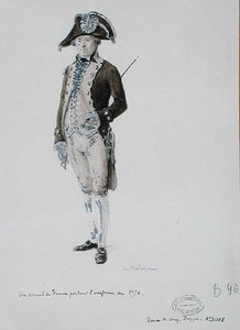Een consul van Frankrijk in het uniform van 1776