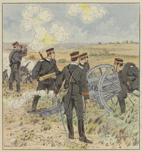 Japanse veldartillerie door L. Malespine