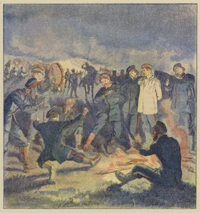 Russische cavalerie in bivak