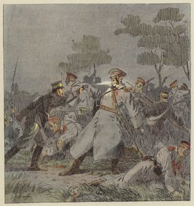 Nachtgevecht bij Mo-Tien-Ling door L. Malespine