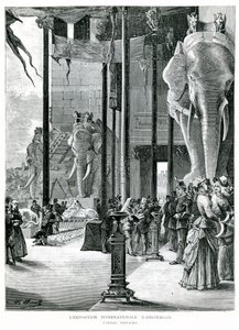 Ingang van de Internationale Tentoonstelling van Amsterdam door L. Mariette