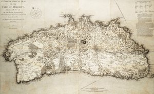 Kaart van Minorca door L. S. de la Rochette