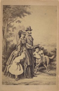 Frans Jozef I en Elisabeth van Oostenrijk en hun keizerlijke familie (afbeelding)