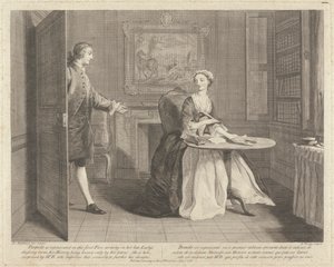 Pamela wordt in dit eerste Stuk voorgesteld, schrijvend in de kleedkamer van haar overleden Dame, haar Geschiedenis is alleen bekend door haar brieven. Ze wordt hier verrast door Mr. B. die deze gelegenheid aangrijpt om zijn plannen verder te ontwikkelen door L. Truchy