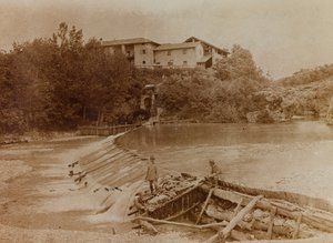 Album van de Eerste Wereldoorlog in Friuli-Venezia Giulia: de rivier Natisone in Premariacco, Udine, Italië door L. Verdiani