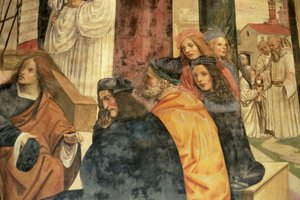 Het leven van St. Benedictus (detail) door L. and Sodoma, G. Signorelli