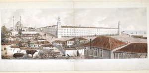 Uitzicht op het Barakkenhospitaal in Scutari, 1857