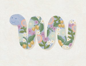 Lentebloemen Worm