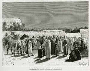 De stallen van de Emir Muhammad Ibn Abdullah Al Rashid, illustratie uit 