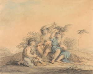 Kinderen met huisdieren uilen