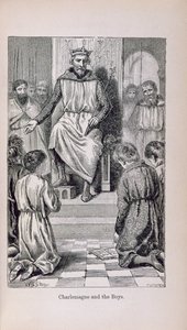 Karel de Grote (742-814) en de Jongens, illustratie uit 
