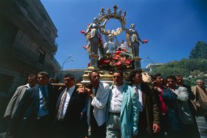 Feest van San Leo, Bova, Calabrië, Italië (foto)