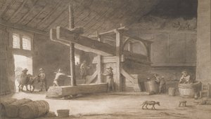 Wijnpers van Monsieur Dittyl, buiten Nantes door Lambert Doomer