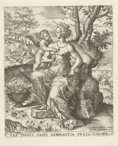 Lente: Venus en Cupido door Lambert Lombard