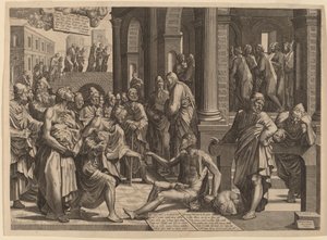 Apostelen Petrus en Johannes Genezen de Verlamde