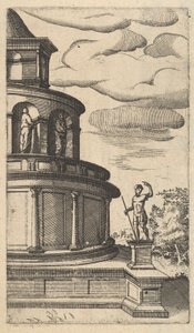 Gedeeltelijk uitzicht op een gebouw [Sepulchrum Adriani] uit de serie 