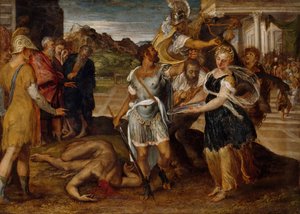 De Executie van Johannes de Doper, 16e eeuw door Lambert Sustris