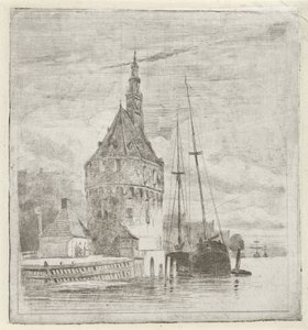 Toren aan het water door Lambertus  Hardenberg