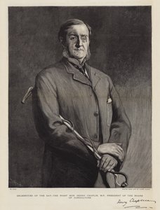 Beroemdheden van de dag, de Eerwaarde Henry Chaplin, MP, President van de Landbouwraad door Lance Calkin