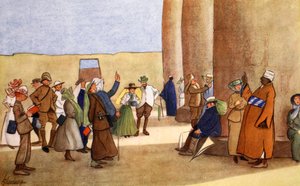 Twee rijen in de tempel, uit 