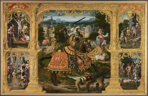 Legende van St. George door Lancelot (school of) Blondeel