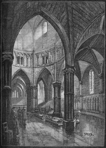 Interieur van de Temple Church, Londen, 1905 door Lancelot Speed