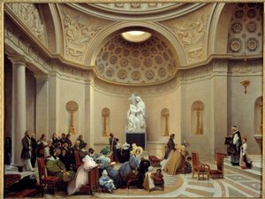 Ceremonie in de boetekapel in 1835 (Parijse kapel gelegen aan 29, rue Pasquier in het 8e arrondissement)