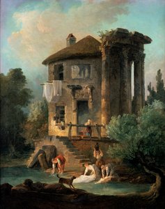 De Tempel van Vesta in Tivoli, Rome, 1831