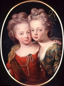 Dubbelportret van Isabella Charlotte en Sophia Hedwig als kind