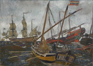 Schepen ten tijde van Peter I, 1909 door Lanceray
