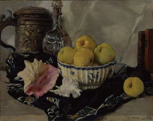 Stilleven. Schelp en appels, 1917 door Lanceray