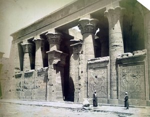 Tempelfaçade, Edfu, Egypte, 19e eeuw