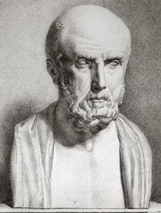 Portret van Hippocrates c.460-c.377 v.Chr., 1e helft 19e eeuw (detail)
