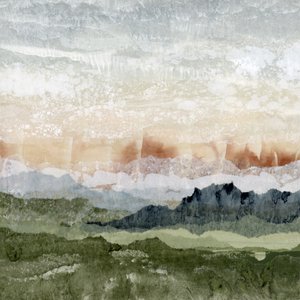 Abstract berglandschap in lagen door Lara Eckerman