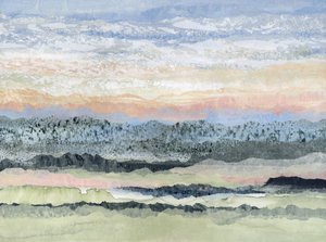 Rustgevend gelaagd landschap door Lara Eckerman