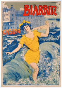 Biarritz Casino poster door Larramet Larramet