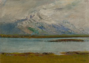 Tatra landschap door Laszlo Mednyanszky